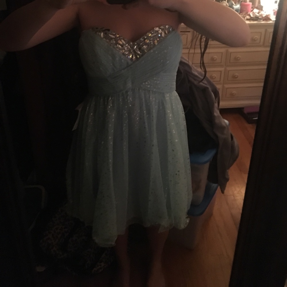 Xscape Teen Prom Dress Tiffany Blue
